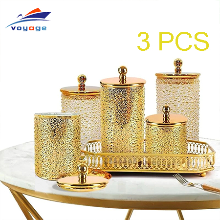 Toples titik emas set 3pcs/Toples Mewah Aesthetic Toples kedap set mewah Mewah Plastik Emas