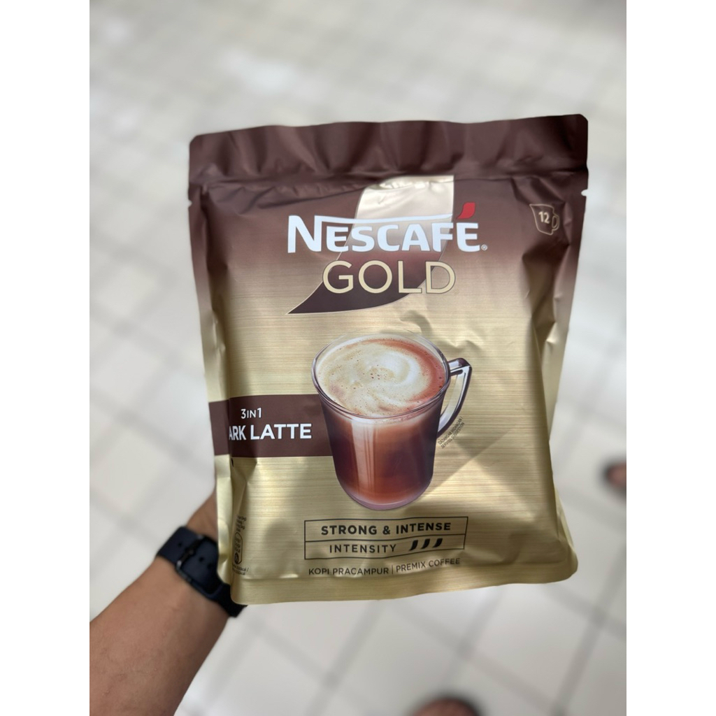 

“New Packaging” nescafe gold creamy latte / nescafe gold dark latte / cafe white / americano isi 12 bks