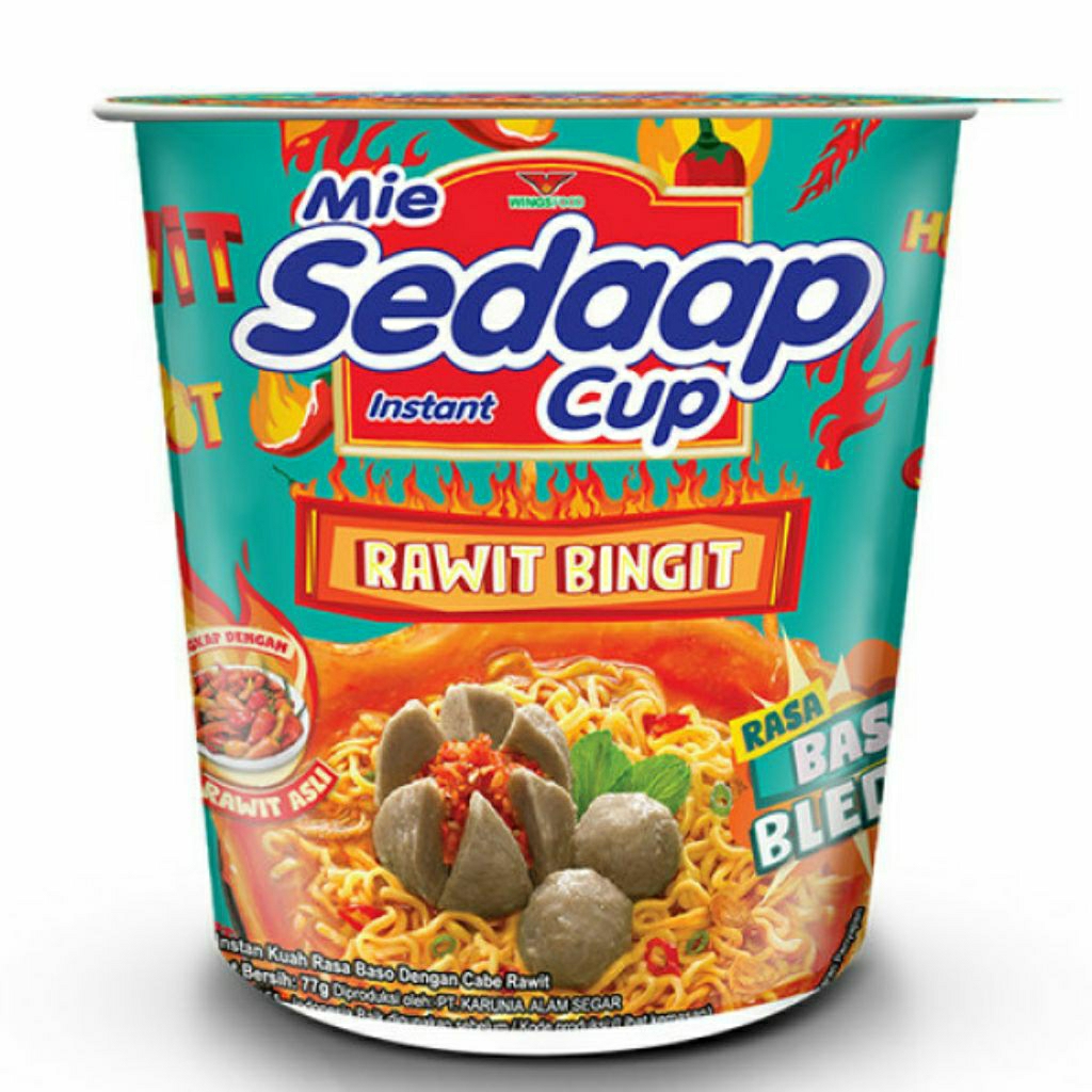 

Mie Sedap Cup Bakso Rawit Bleduk/Bakso Bleduk