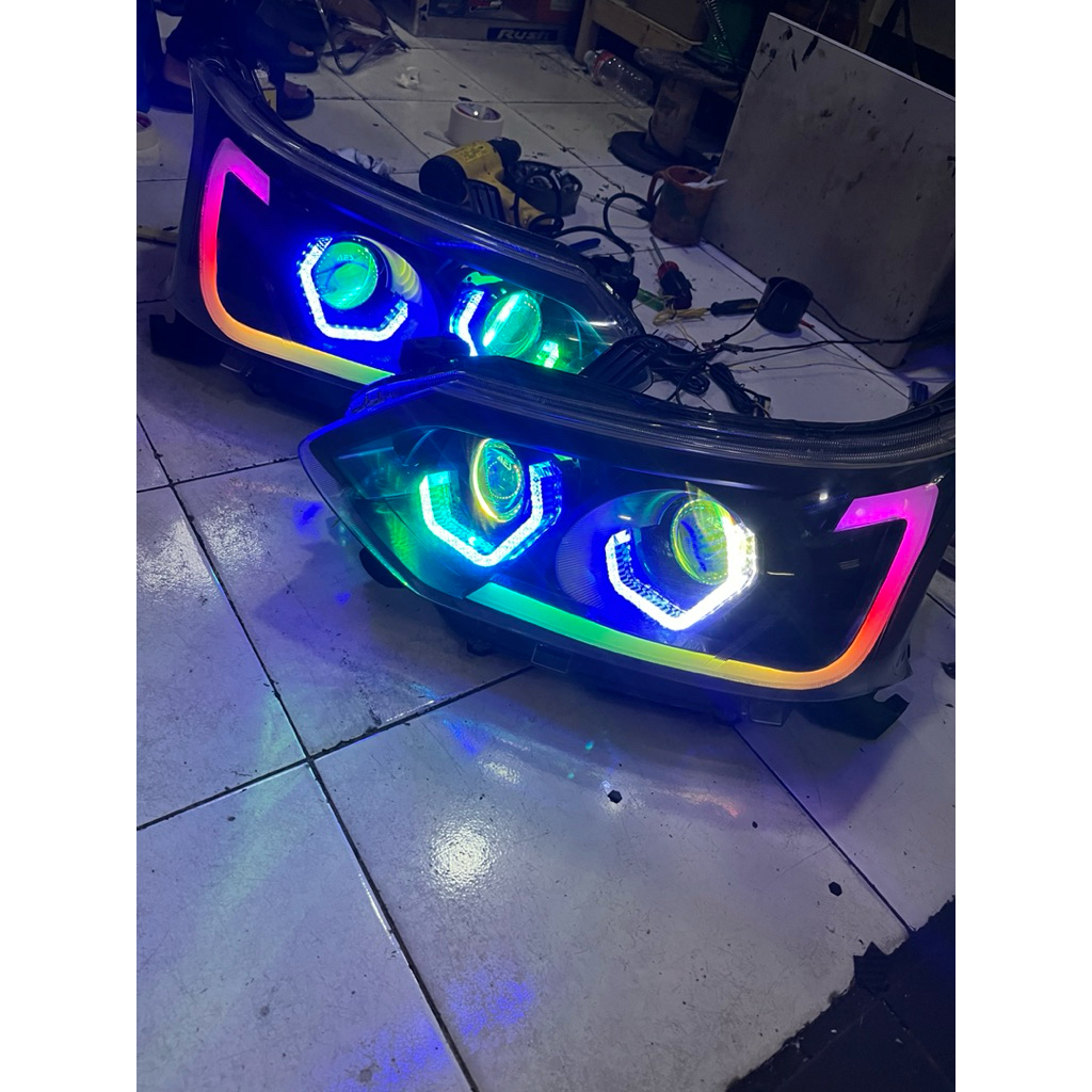 lampu avanza veloz 2016-2018 hedlamp rgb avanza