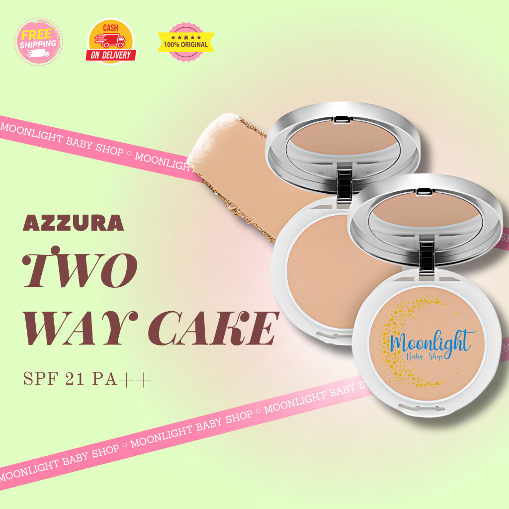 AZZURA Two Way Cake Bedak Foundation SPF 21 | Refill Bedak