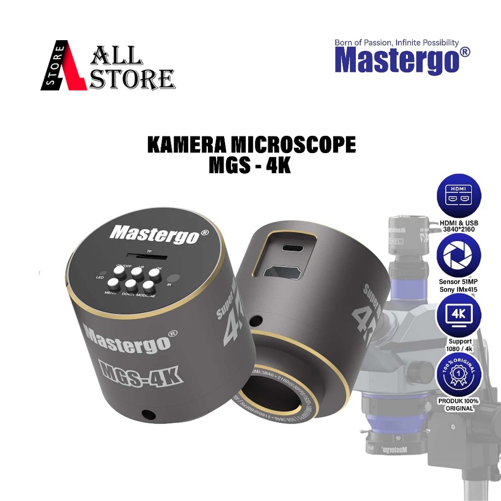 MASTERGO MGS-4K CAMERA HD MICROSCOPE ORIGINAL - KAMERA MIKROSKOP 4K 1080 HDMI - CAMERA MICROSCOPE TR