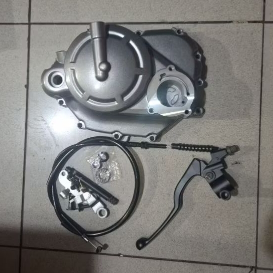 Bak Blok Kopling Set Yamaha Vega ZR Jupiter Z Robot Z1 Full Silver Plus Handle Kiri PNP