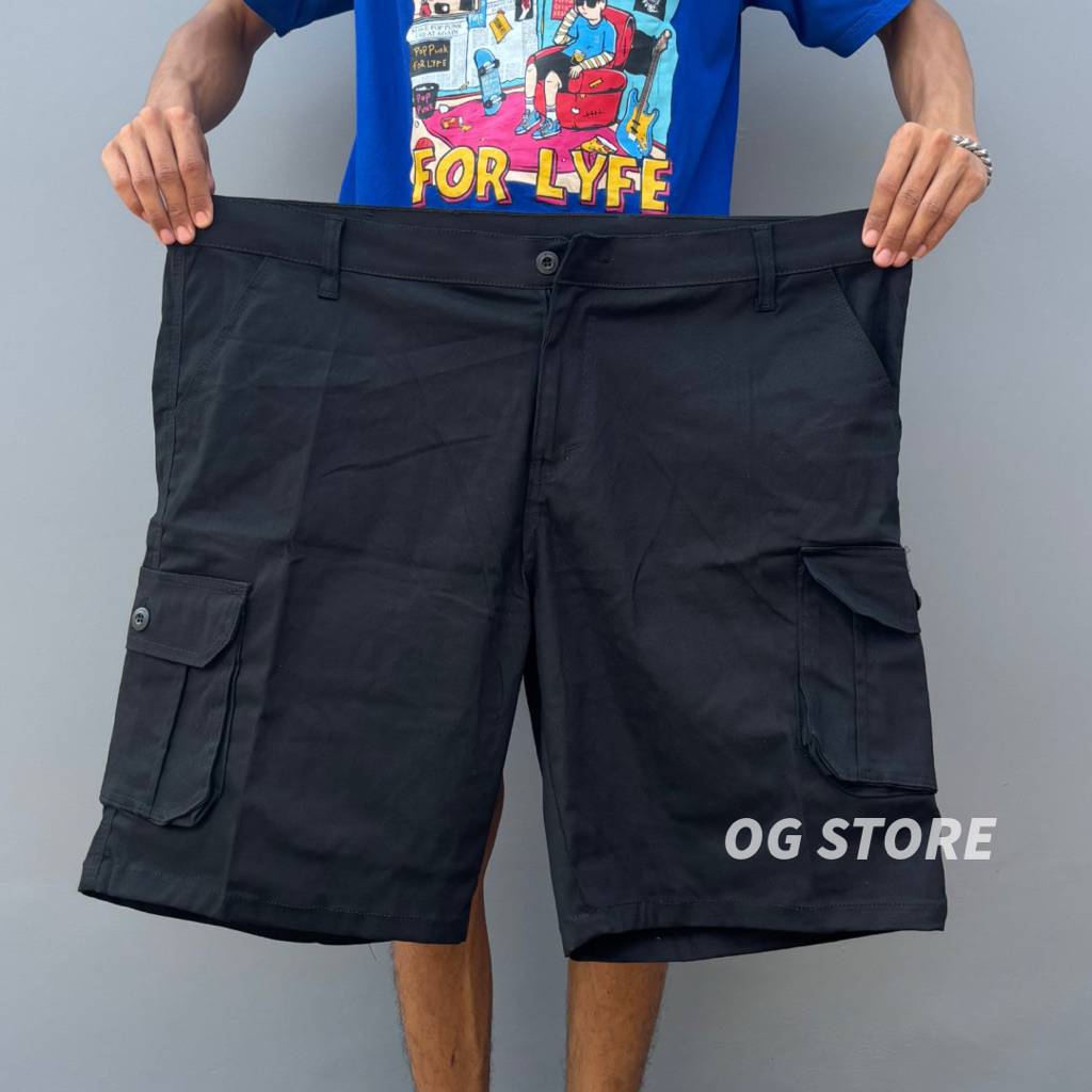 Celana Pendek Cargo Pria Bahan Melar Celana Pendek Kempol Gunung Pria Mendaki Big size Jumbo 27-55