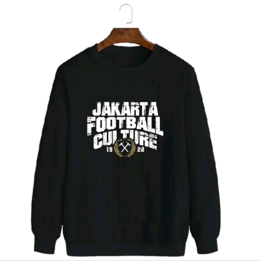 sweater basic Crewneck jakarta football culture pria dan wanita