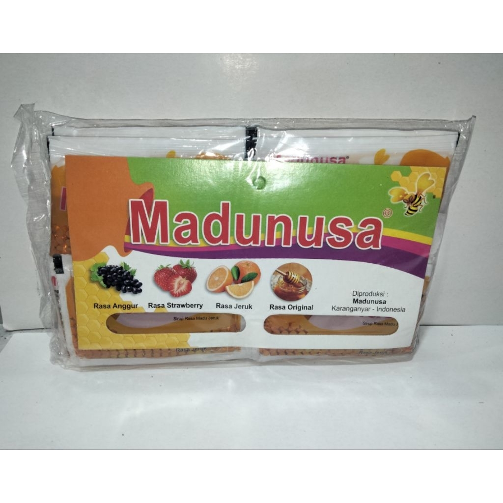 

Madunusa sirup rasa madu jeruk isi 20 sachet