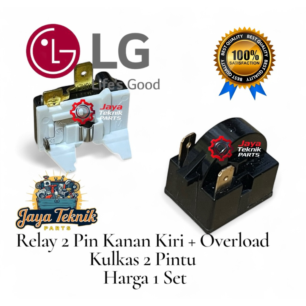 Set Relay Ptc Overload Kulkas LG 2 Pintu / Overload Kulkas LG