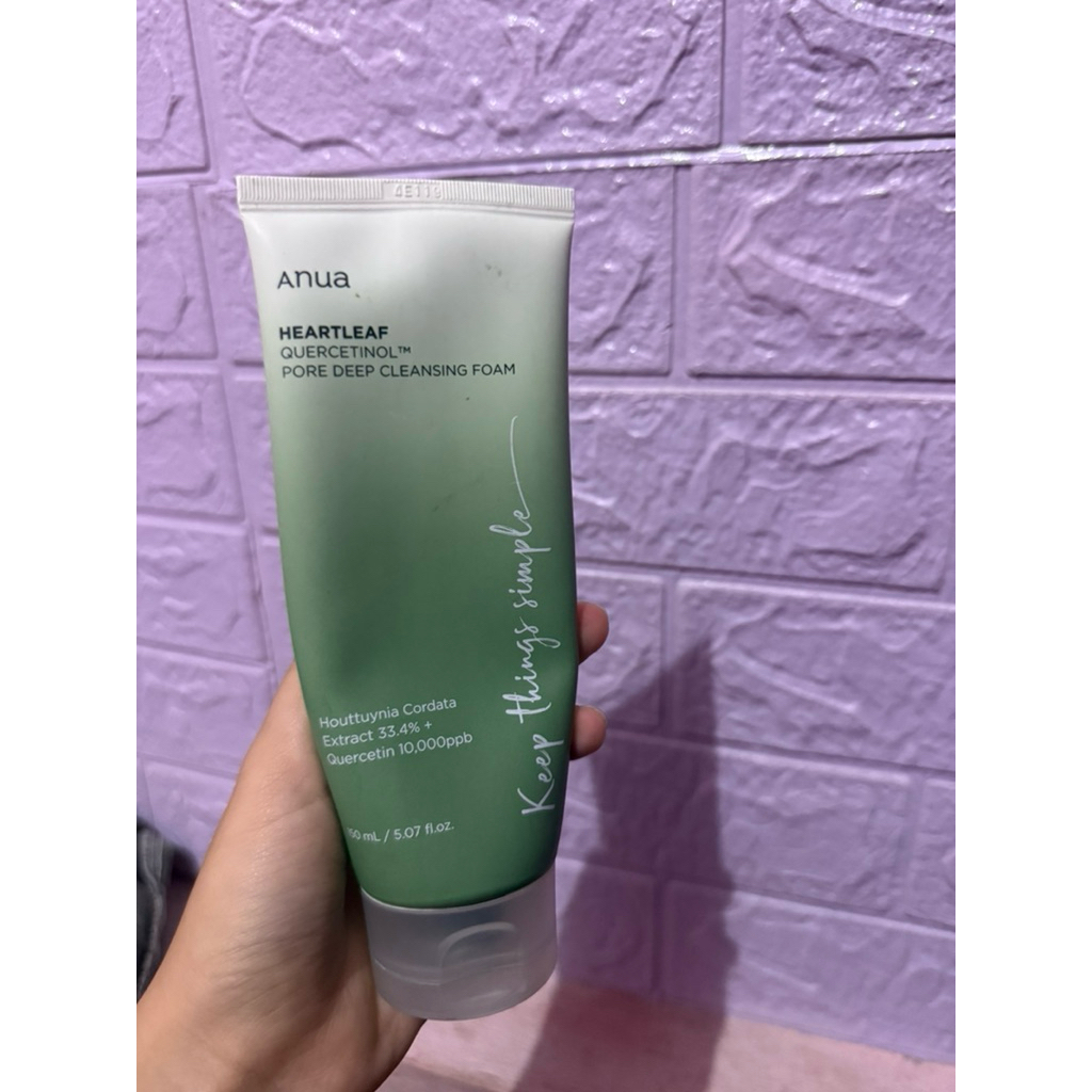 Preloved Anua Heartleafe Quercitinol pore deep cleansing foam
