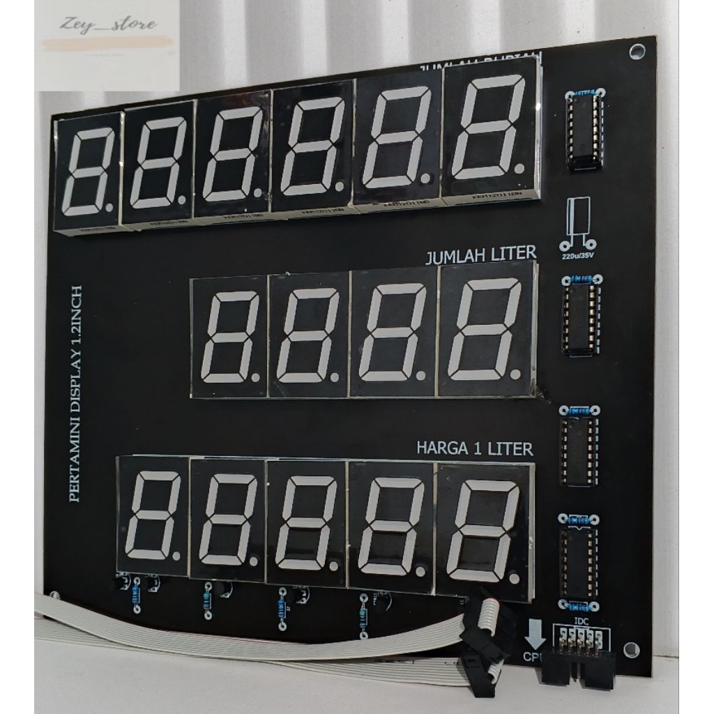 Pelove_Night Display Pom Mini 7 Segment Warna Biru Bisa Untuk Pertamax