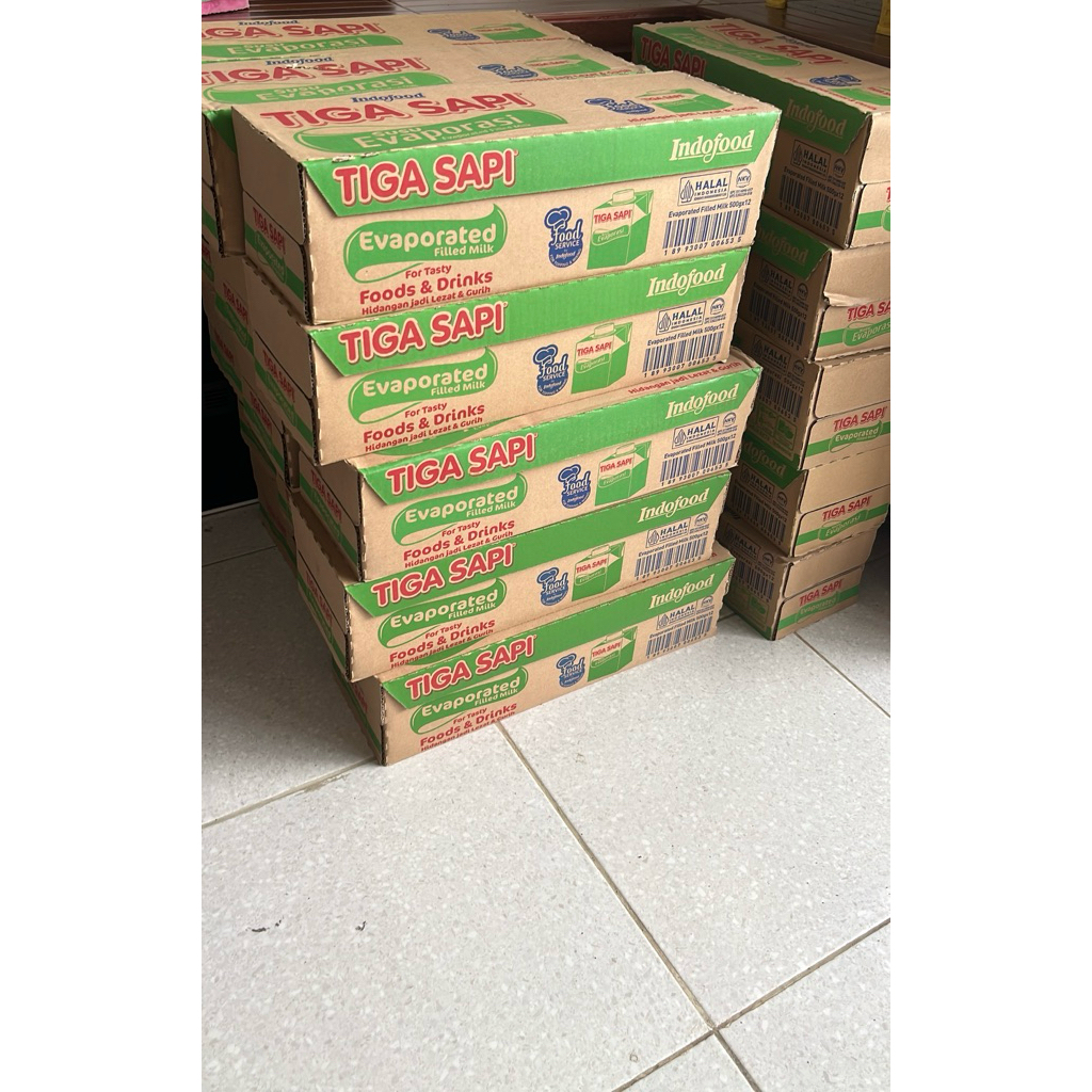 

susu evaporasi tiga sapi 1 karton isi 12 x 500gr exp 2026