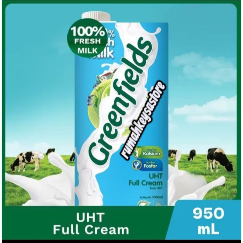 

Greenfields UHT Full Cream, Chocomalt,Skim Milk, Low Fat 1 liter