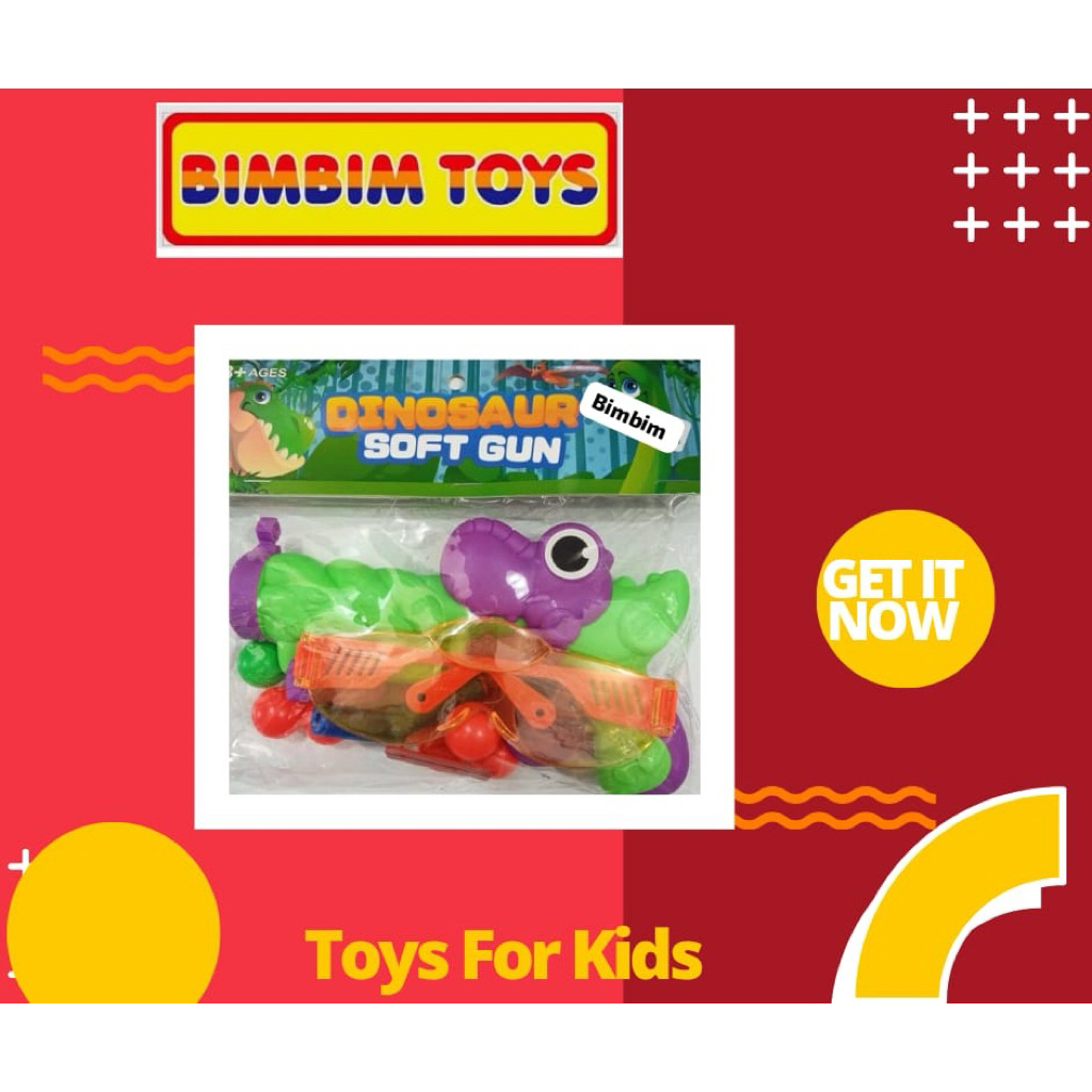 DINOSAURUS SOFT GUN, MAINAN PISTOL DINO PELURU, MAINAN PISTOL PELURU BUSA , PISTOL DINOSAURUS