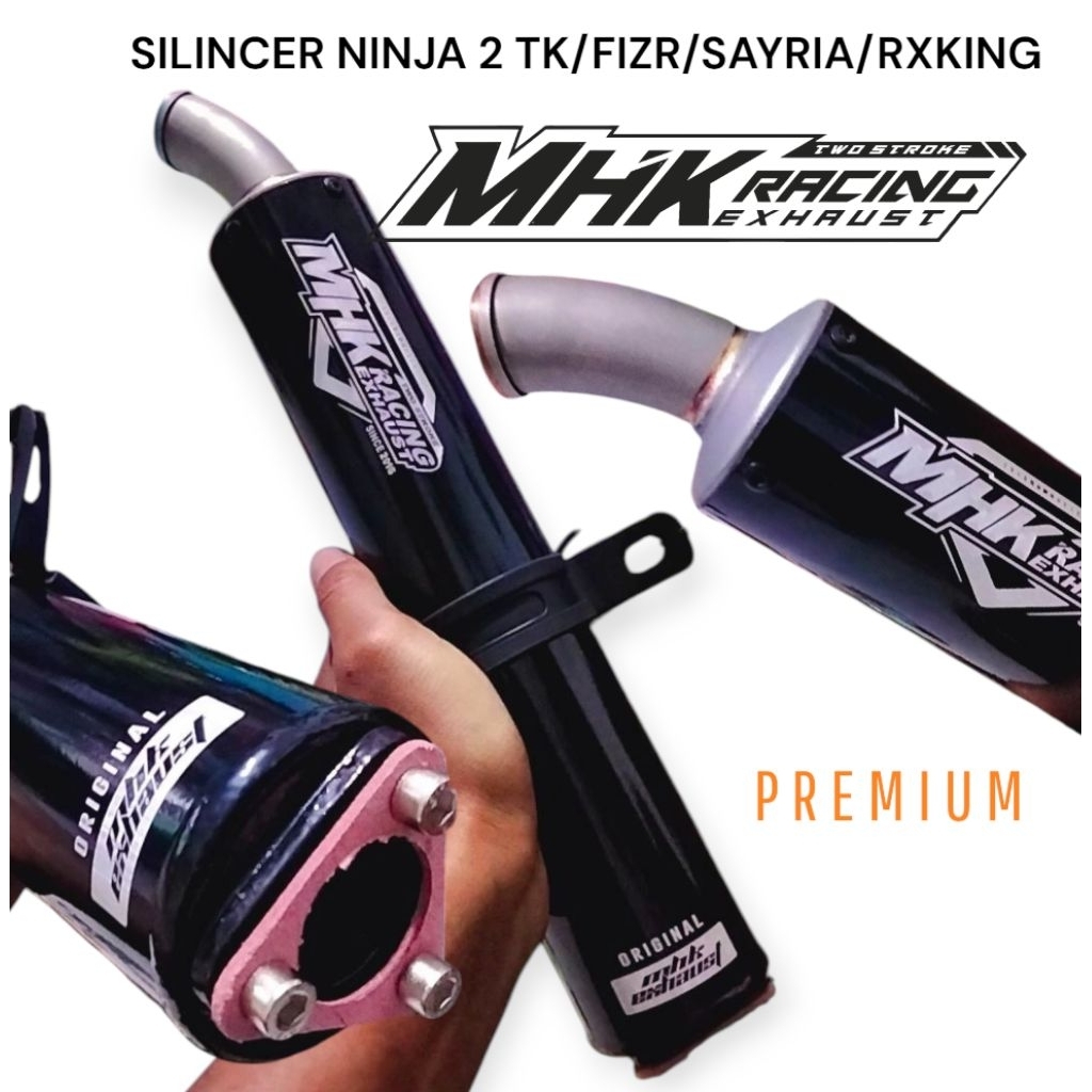 Silincer Knalpot Ninja 2 Tk Original MHK RACING EXHAUST Almunium Las Powder Coating Moncong Stainles