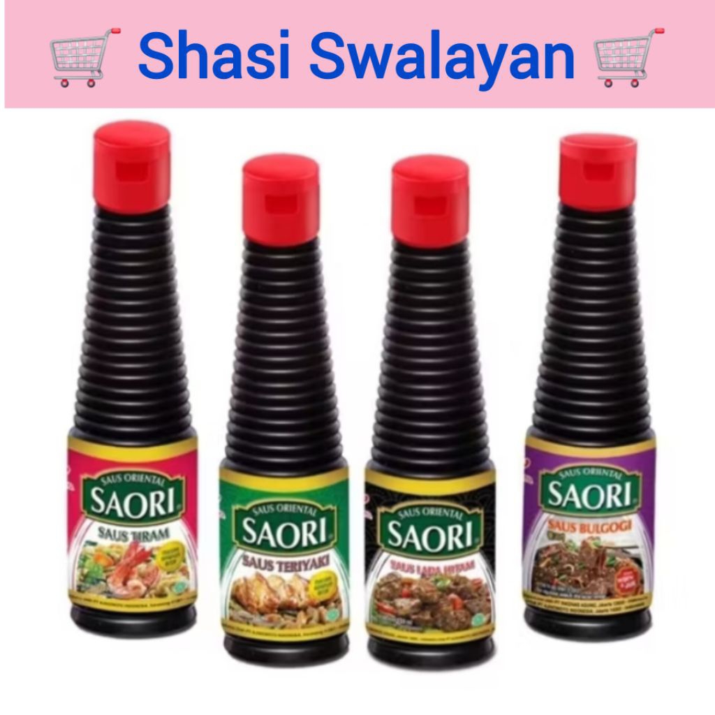 

SAORI BOTOL 135 ML - Saus Tiram/ Teriyaki/ Bulgogi/ Lada Hitam