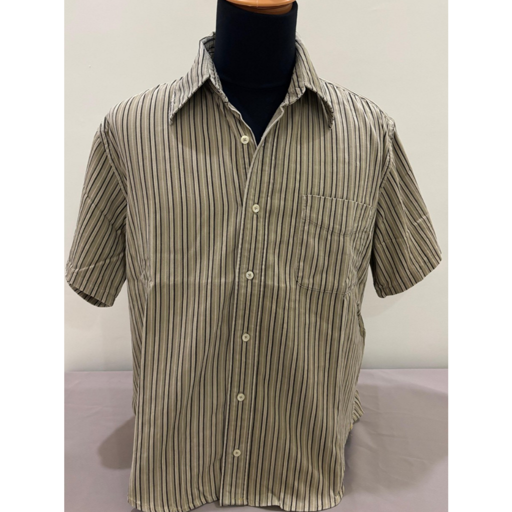 Kemeja Pria Flanel Coklat KANSAI Uk. L Stylish Vintage Tebal