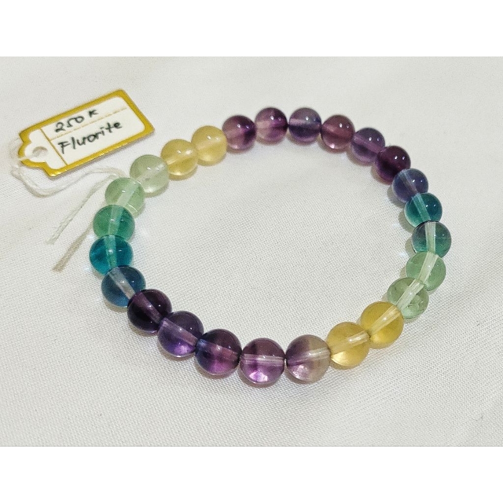 Gelang Crystal Natural Fluorite Bracelet plus CERTI
