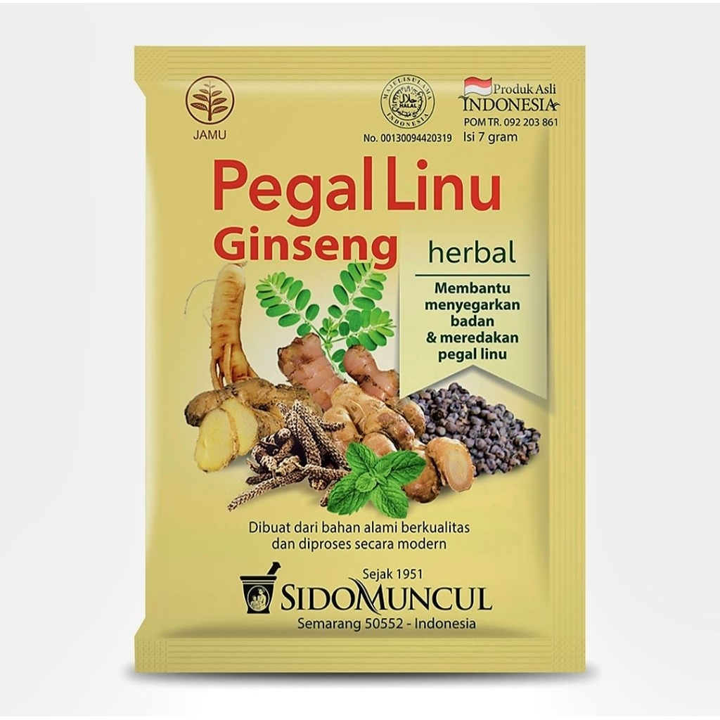 

Jamu Pegal Linu Ginseng Sidomuncul 1 Sachet