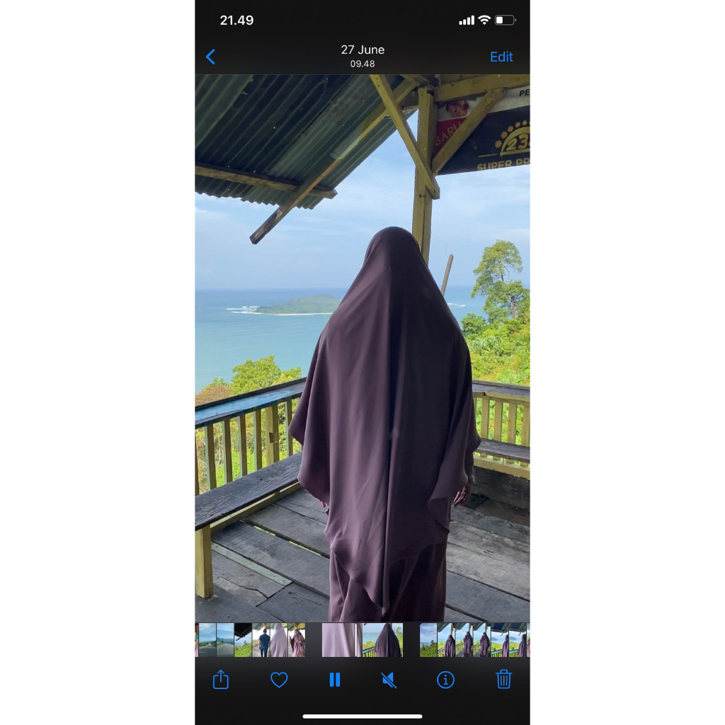 PRELOVED FK HUDA SIZE L ELMADINA ABAYA french khimar mazen mina anti uv