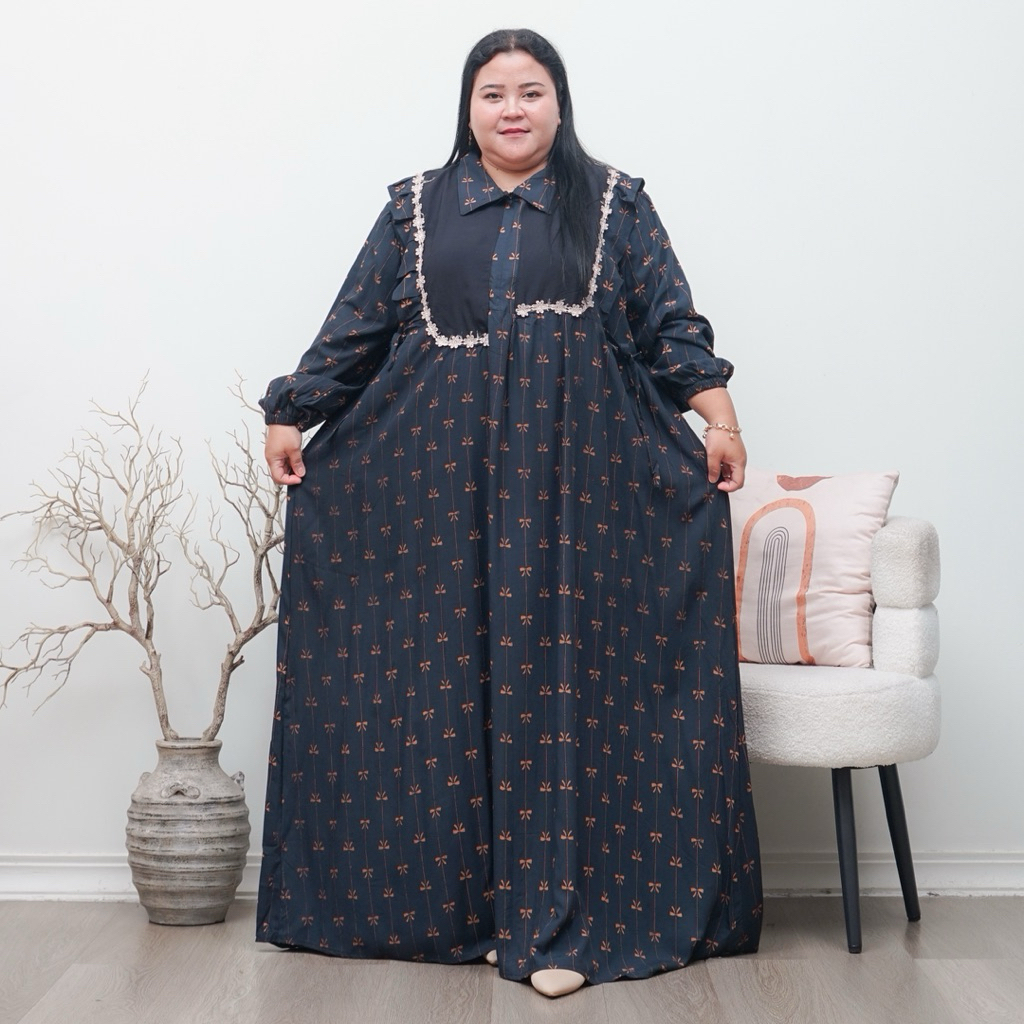 GAMIS SUPER JUMBO LD 150 BAHAN RAYON PREMIUM BUSUI FRIENDLY WUDHU FRIENDLY MITIF COUQETTE KEKINIAN S