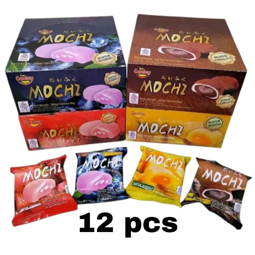 

CONLEY SUPER MOCHI JEPANG 12pcs x 30gr RASA COKLAT STROBERI MANGGA BLUEBERRY