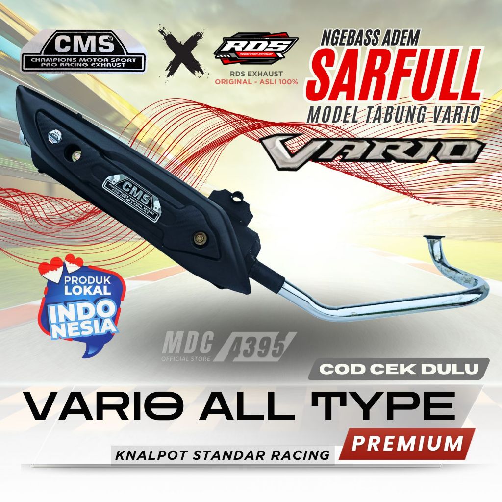 CM$ Knalpot Racing Sarfull for Vario 110 Old 125 Bohlam KZR 150 Led Old New - ADEM Compatible