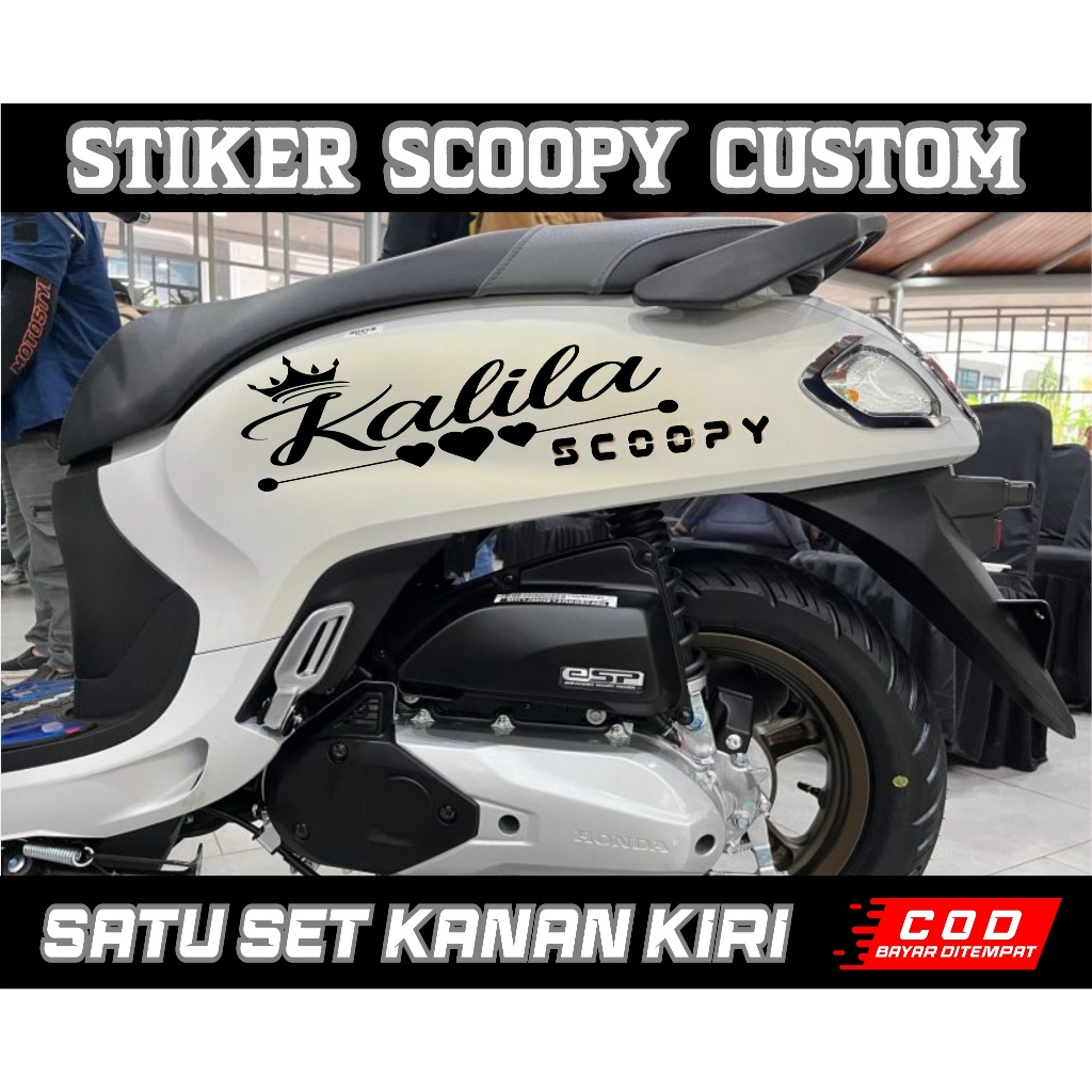 STICKER CUTTING CUSTOM NAMA ALL SCOOPY BODY MOTOR VARIASI CUTTING STICKER