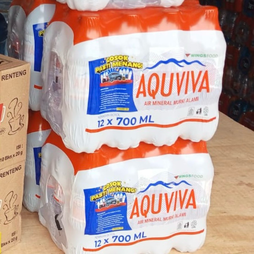 

AIR MINERAL AQUVIVA 700 ML 1 PACK ISI 12 BOTOL EDISI GOSOK PASTI MENANG