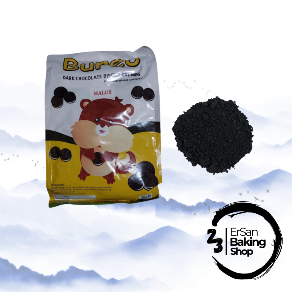 

Bureo Dark Chocolate Biskuit Crumbs/Remahan Biskuit Cokelat/Bubuk Biskuit 1 Kg 500gr 250gr 100gr