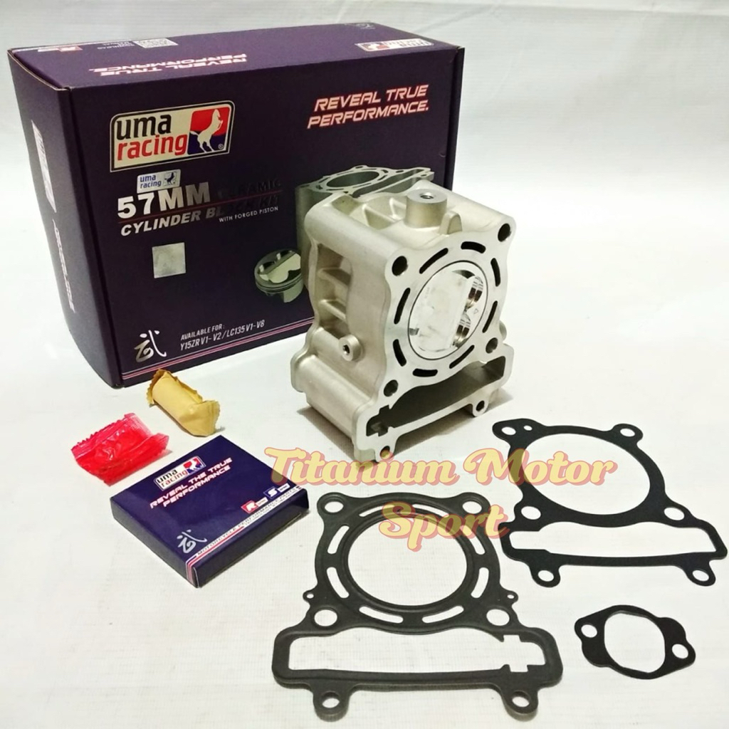 BLOK SEHER 57MM CERAMIC UMA RACING MX KING VIXION JUPITER MX R15 V2