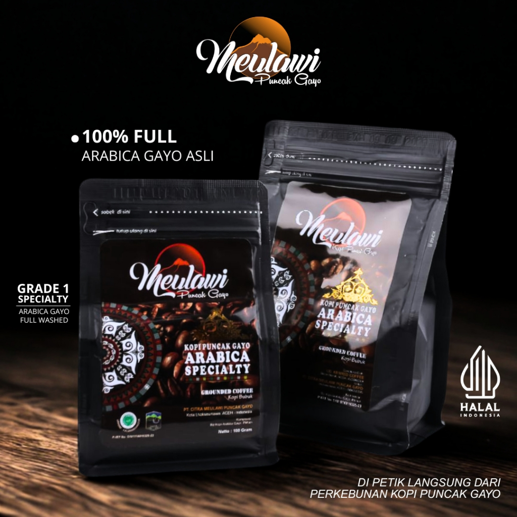 

MEULAWI - KOPI ARABIKA GAYO PILIHAN GRADE 1 SPECIALTY - FULL WASHED - 200GR