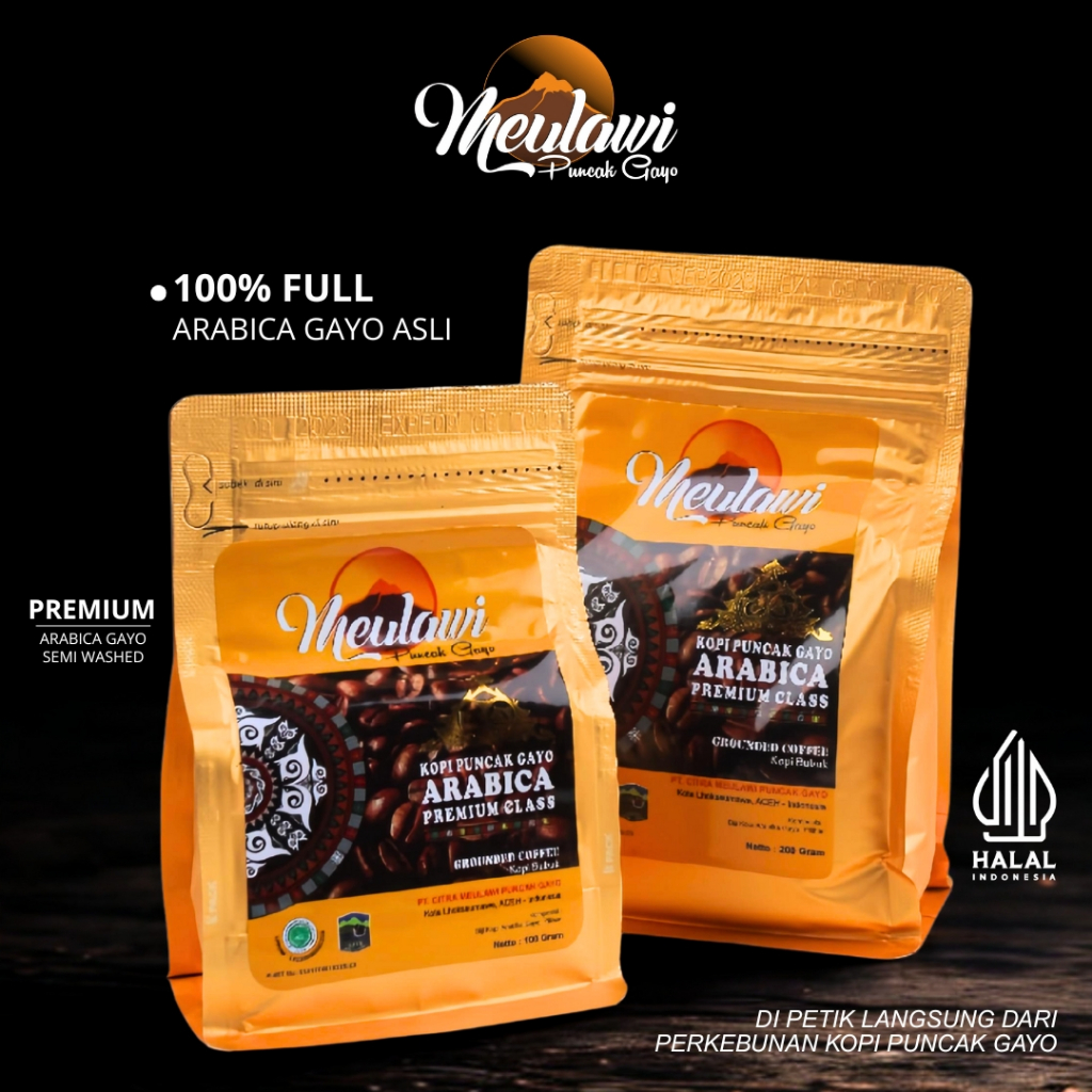 

MEULAWI - KOPI ARABIKA GAYO PILIHAN GRADE PREMIUM - SEMI WASHED - 200GR