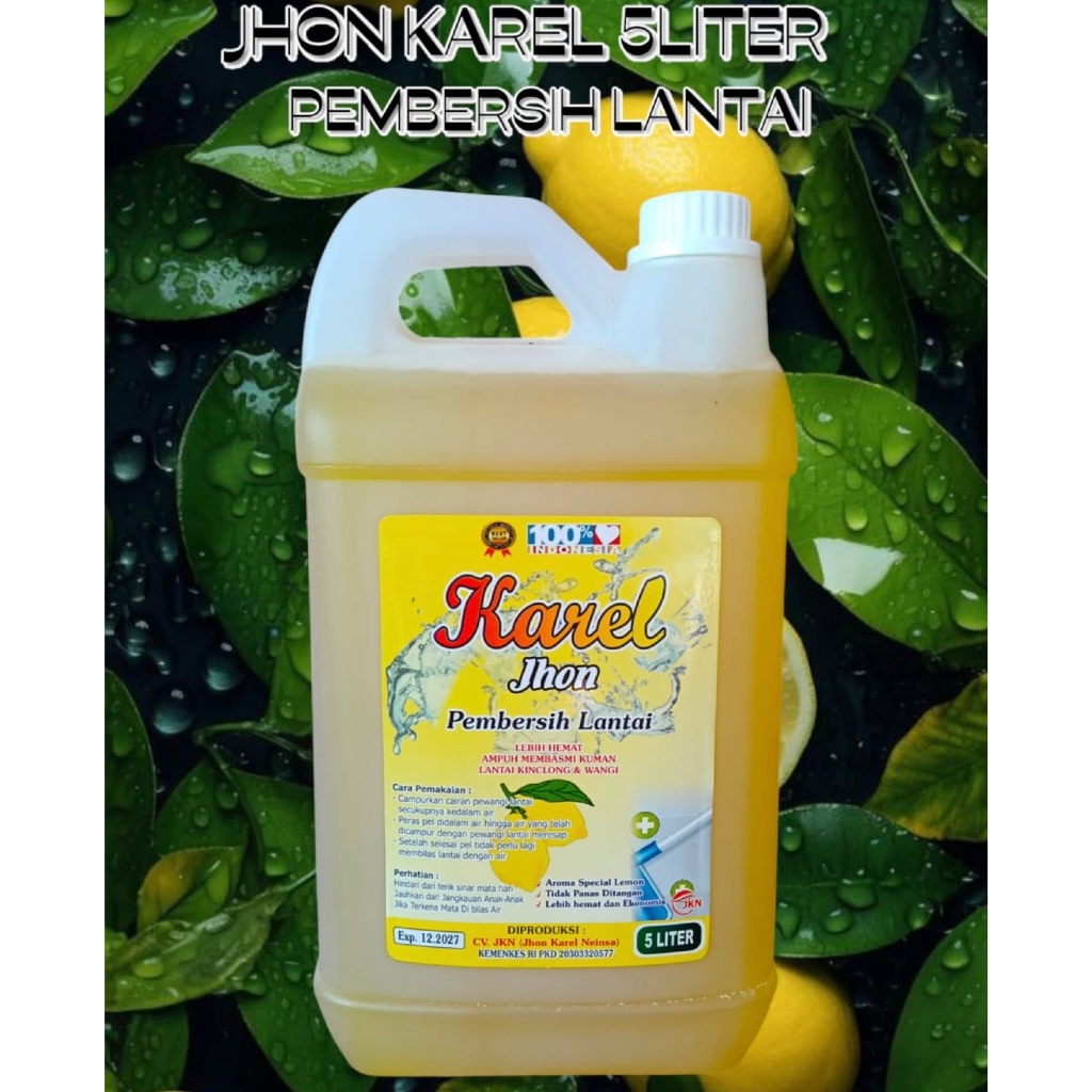 Pel Lantai /Pembersih lantai lemon /super pell lantai lemon/super pell lantai 5 liter/Lemon