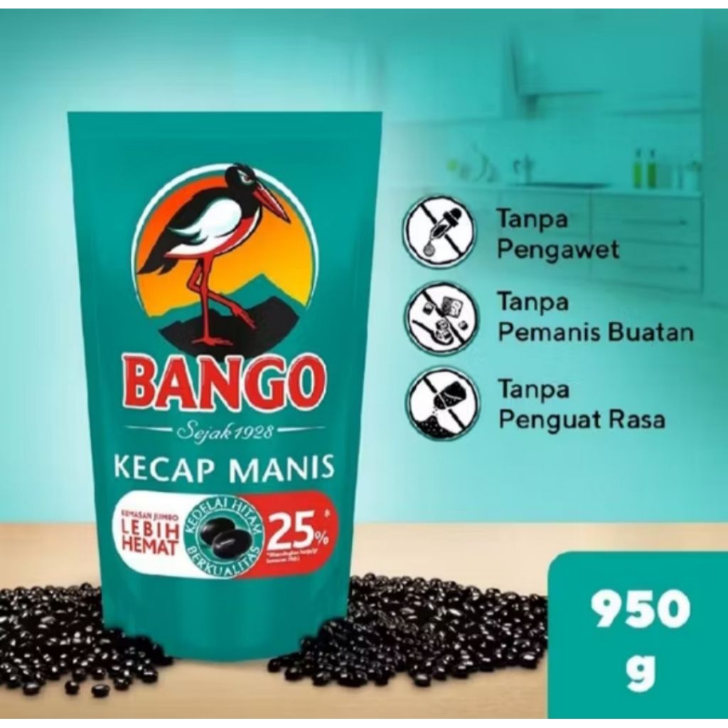 

Kecap Manis Bango refill 950 gr / Kecap Bango manis 950 gr