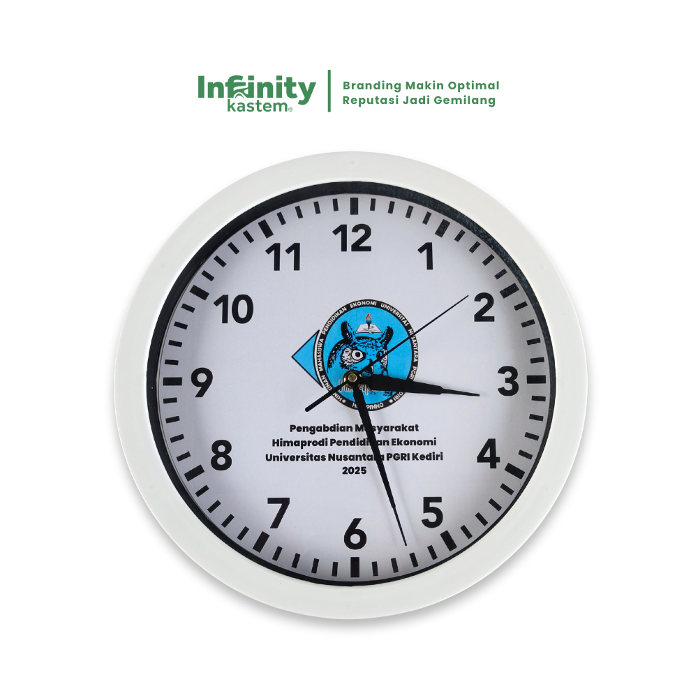 Jam Dinding Custom 32cm, Jam Dinding Custom - Infinity Kastem