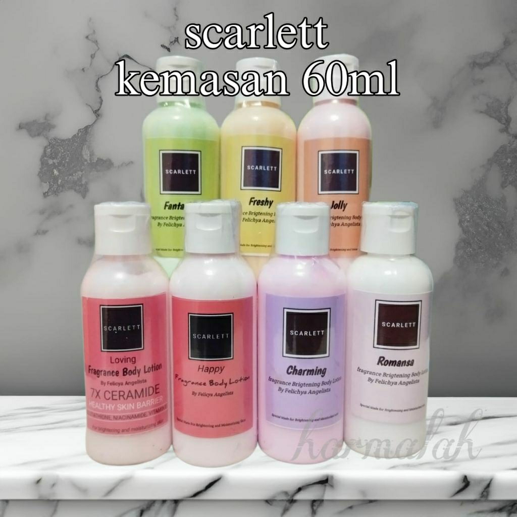 promo scarlett whitening body lotion ukuran 60ml
