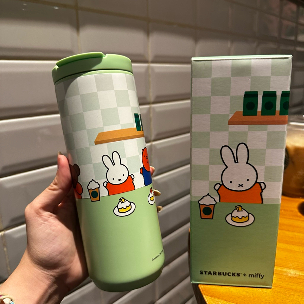 [EXCLUSIVE] Tumbler Starbucks x Miffy Bunny Green Stainless Steel Original Starbucks
