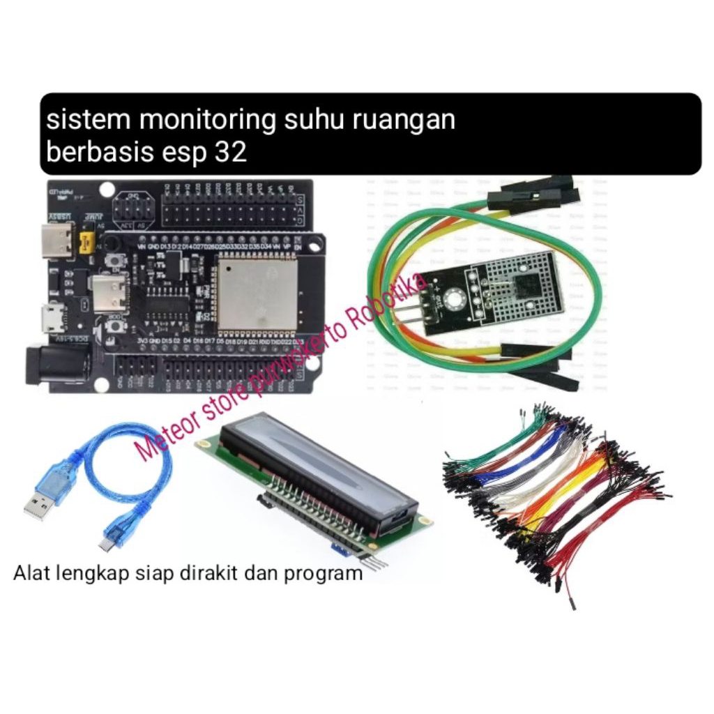 project iot sistem monitoring suhu berbasis esp32 menggunakan sensor lm35 bisa connect bylink