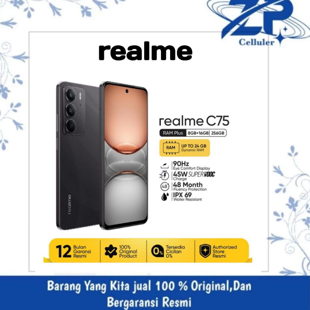 REALME C75 RAM 8/ROM 256GB GARANSI RESMI REALME