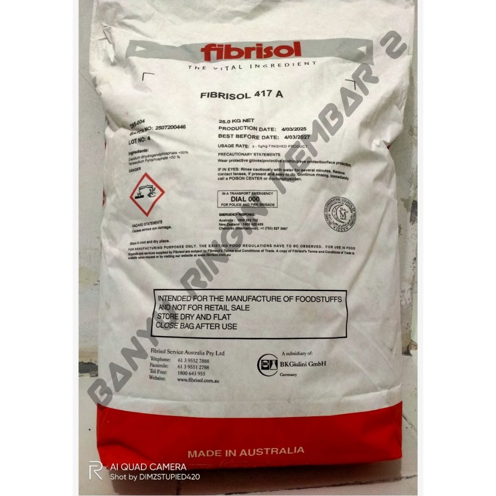 

PENGENYAL BAHAN BAKSO CILOK PEMPEK MIE DLL 1KG / FIBRISOL 417A /