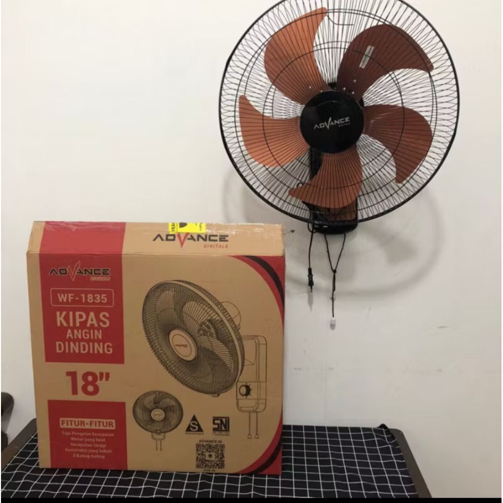 Kipas Angin Dinding Besi 18 Inchi Advance/Kipas Angin Dinding Advance  WF-1835
