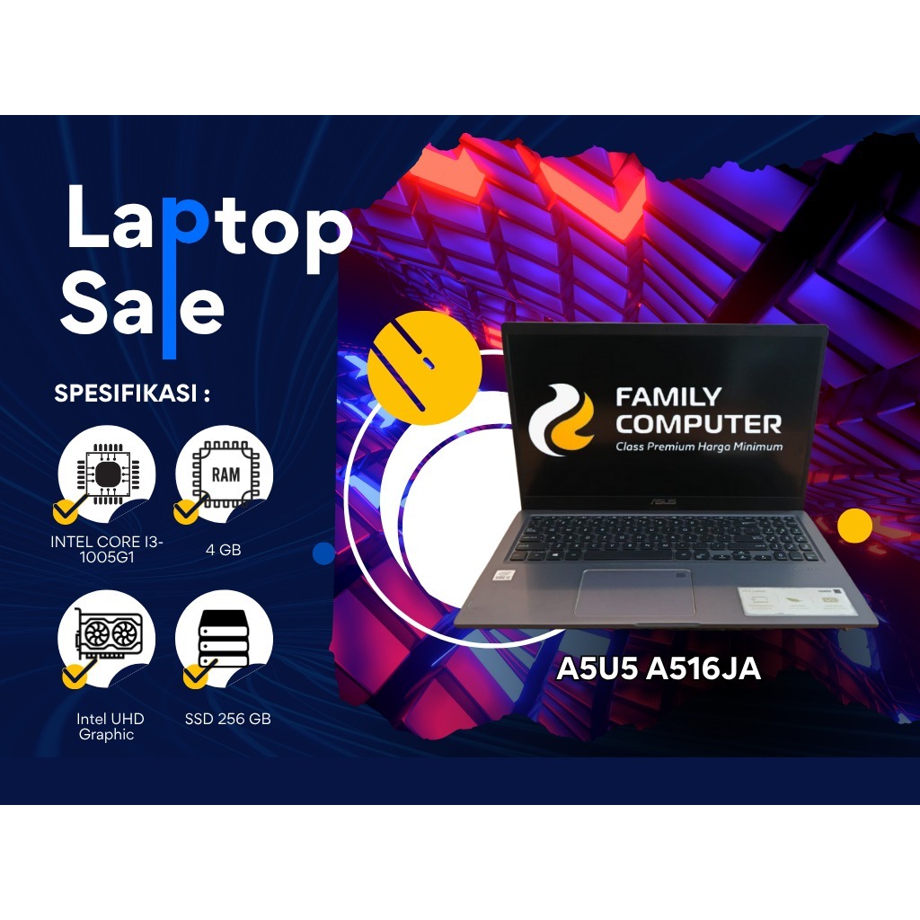 ASUS A516JA 15'6INC CORE I3 GEN 10 4GB/SSD 256GB