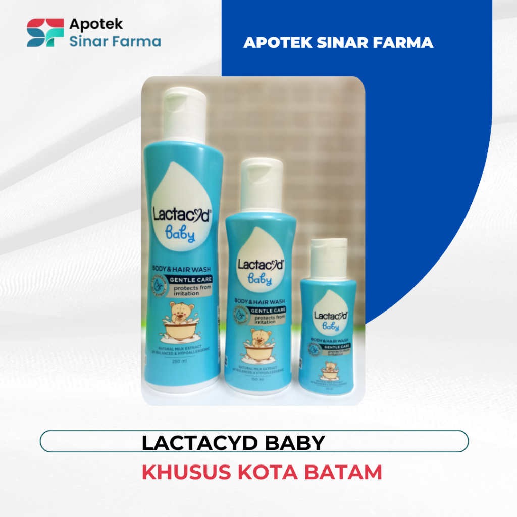 lactacyd baby 150ml, 60ml / lactacyd baby / lactacyd baby body&hair wash / lactacyd biru