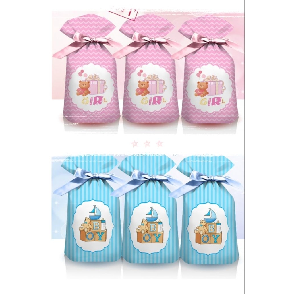 

20pcs plastik cookies baby plastik hadiah baby plastik souvenir ultah baby plastik lucu plastik pita plastik permen plastik coklat plastik cookies souvenir ultah plastik souvenir ulang tahun