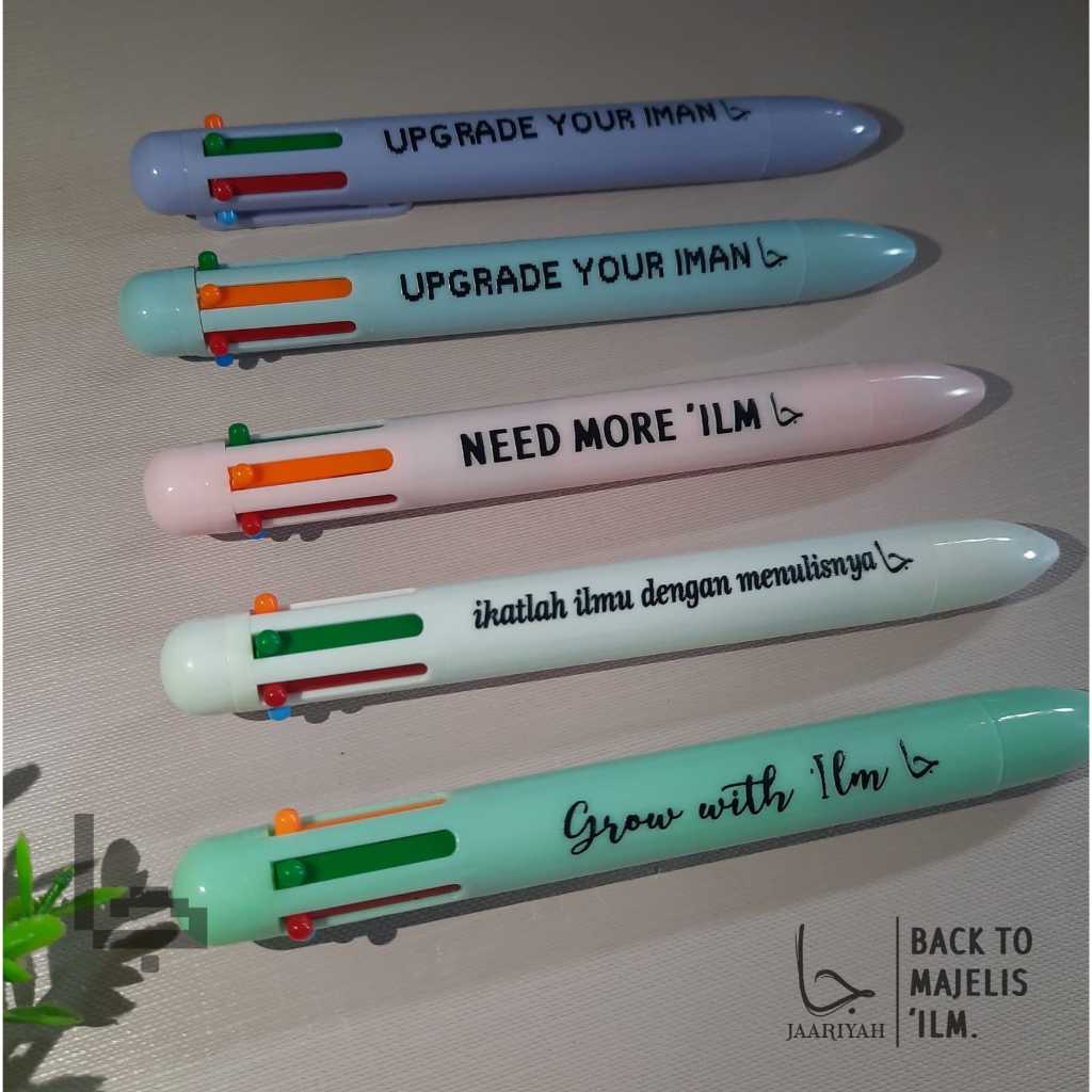 

Jaariyah Pulpen Ballpoint 6 Warna Pastel Desain Islami