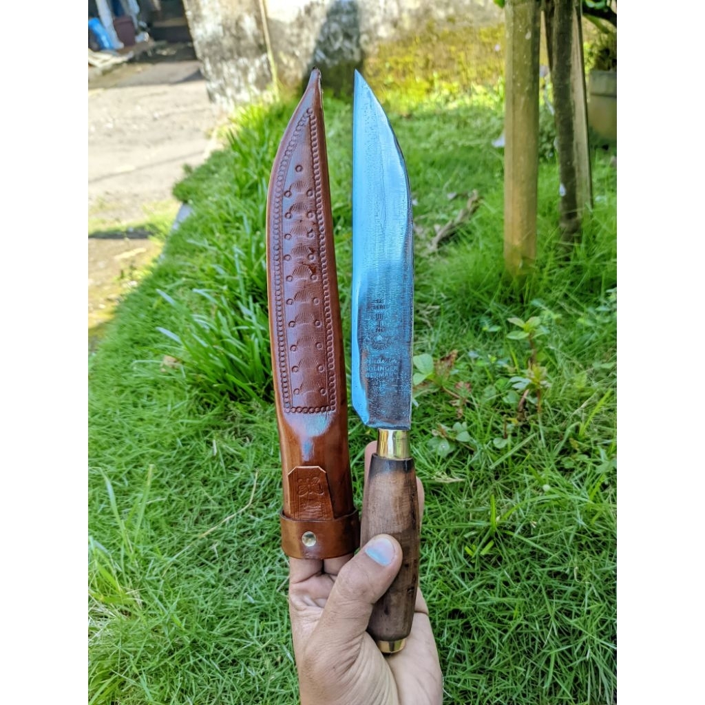 pisau dapur pb20cm sarung pisau dari kulit sapi asli