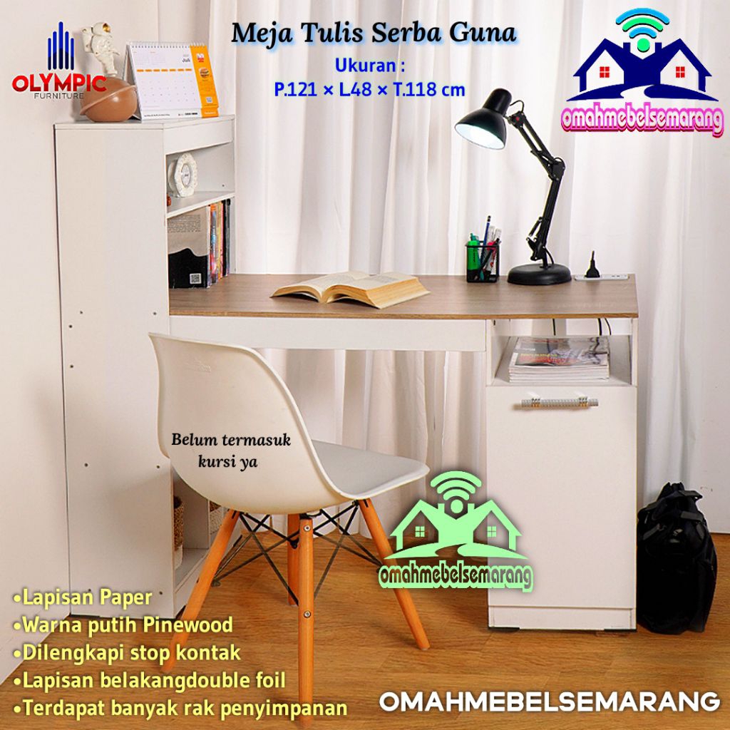 Meja tulis belajar kerja kantor OLYMPIC MTC RUBIK 01 study desk office desk  Furniture Mebel