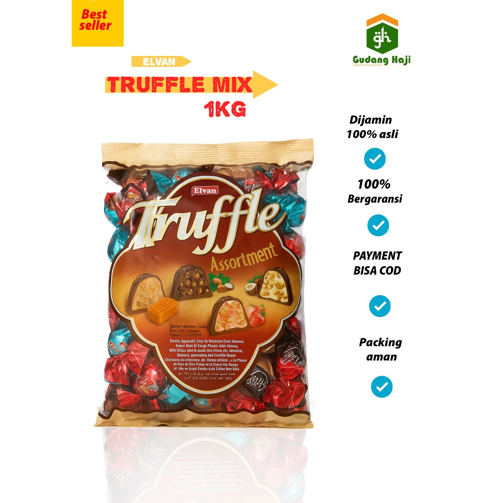 

Coklat Truffle Mix 1Kg Coklat Arab Truffle Pouch Mix
