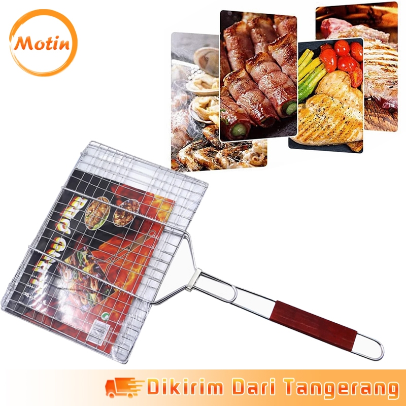Alat Panggang Ikan Stainless Jepit Ikan Bakar Panggangan Jepit Alat Bakaran