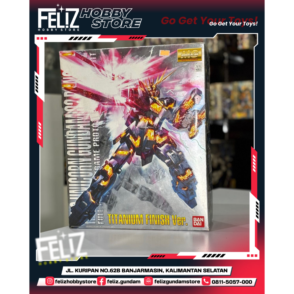 ( BANDAI ) MG 1/100 RX -0 UNICORN GUNDAM 02 BANSHEE TITANIUM FINISH Ver.