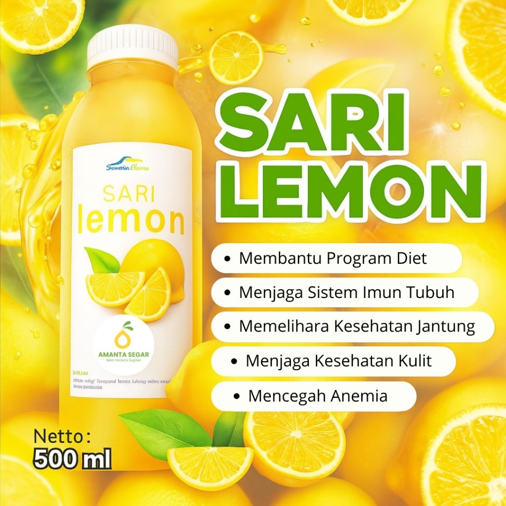 

Amanta Segar | Sari Lemon Asli 100% Murni Tanpa Campuran Cocok Untuk Diet 500ML Premium Berkualitas